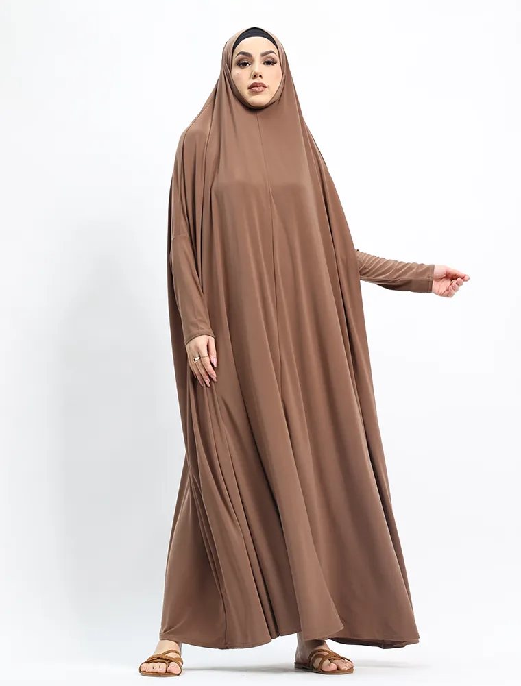 Mocha Jersey Jilbab